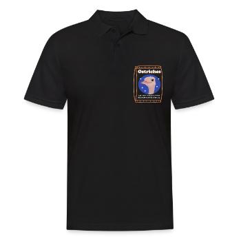 Autruche autruche amant oiseau autruches cadeau - Polo Homme - noir - Devant - Kai (181cm)
