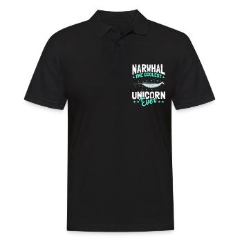 Narwhal Whale Narwhal Narwhal Whales Gift - Men's Polo Shirt - black - Front - Kai (181cm)