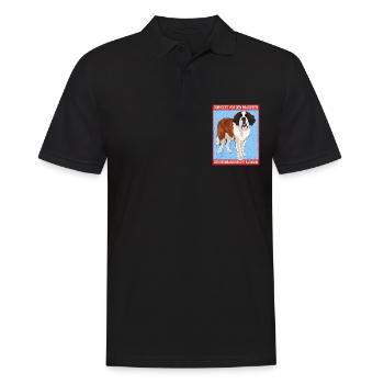 Bernhardiner Frauchen St. Bernhardshund Geschenk - Männer Poloshirt - Schwarz - Vorne - Kai (181cm)