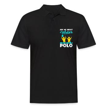 Water polo Water polo player gift - Men's Polo Shirt - black - Front - Kai (181cm)