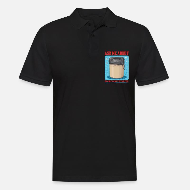 Sauerteig Starter Sauerteigstarter Geschenk - Männer Poloshirt - Schwarz