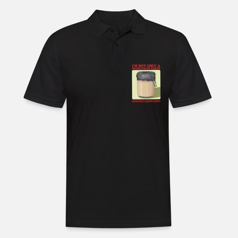 Sauerteig Starter Sauerteigbrot Geschenk - Männer Poloshirt - Schwarz