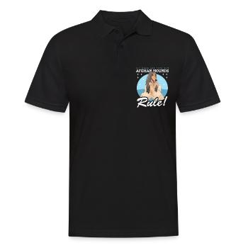 Afghan Greyhound Dog Owner Gift - Men's Polo Shirt - black - Front - Kai (181cm)
