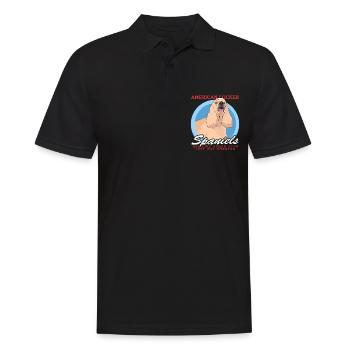Cadeau Cocker Spaniel Américain - Polo Homme - noir - Devant - Kai (181cm)
