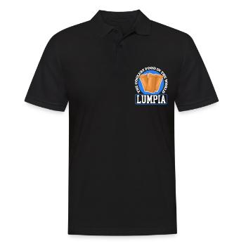 Lumpia Spring Rolls Loempia Gift - Men's Polo Shirt - black - Front - Kai (181cm)