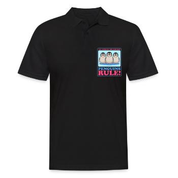 Pinguin Baby lustige Pinguine Geschenk - Männer Poloshirt - Schwarz - Vorne - Kai (181cm)