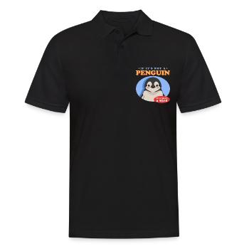 Pinguin Baby Pinguine Geschenk - Männer Poloshirt - Schwarz - Vorne - Kai (181cm)