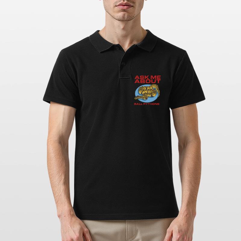 Königspython Python Schlange Geschenke Männer Poloshirt