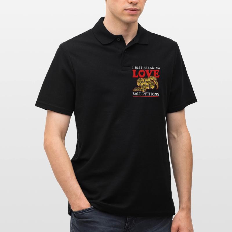 Königspython Schlangen Python Geschenke Männer Poloshirt