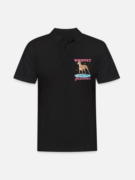 Whippet Granny English Greyhound Cadeau - Polo Homme - noir