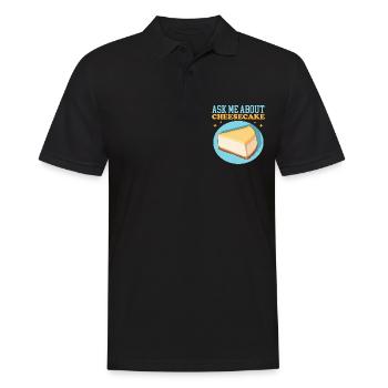 Käsekuchen Quarkkuchen Cheesecake Geschenk - Männer Poloshirt - Schwarz - Vorne - Kai (181cm)