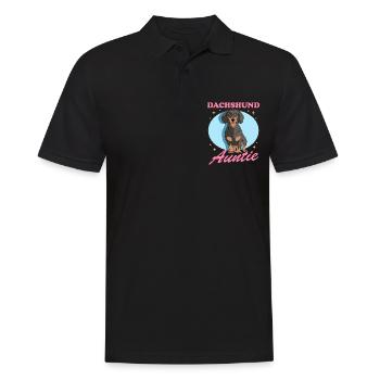 Teckel Tante Teckel Chiens Teckel Cadeau - Polo Homme - noir - Devant - Kai (181cm)
