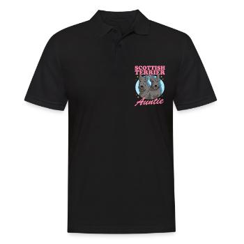 Scottish Terrier Tante Hundeliebhaber Geschenk - Männer Poloshirt - Schwarz - Vorne - Kai (181cm)