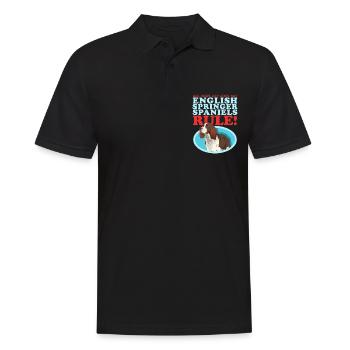 English Springer Spaniel Dog Gifts - Men's Polo Shirt - black - Front - Kai (181cm)