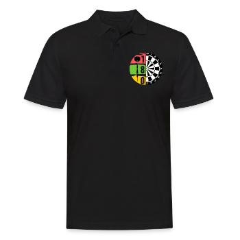 Dart Scheibe 180 - Männer Poloshirt - Schwarz - Vorne - Kai (181cm)