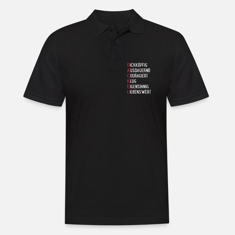 Dackel - Männer Poloshirt - Schwarz