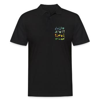 Jardin jardin jardinière jardinière - Polo Homme - noir - Devant - Kai (181cm)