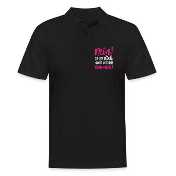 Nein Sie hat dich nicht verdient Nimm mich - Männer Poloshirt - Schwarz - Vorne - Kai (181cm)