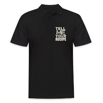 tell recipe - Männer Poloshirt - Schwarz - Vorne - Kai (181cm)
