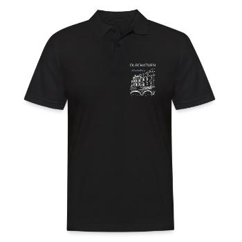 Schloss Nordkirchen, Durchatmen - Männer Poloshirt - Schwarz - Vorne - Kai (181cm)