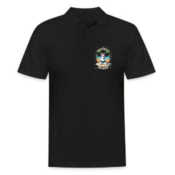 Licorne avec livre - Polo Homme - noir - Devant - Kai (181cm)