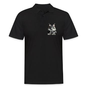 Maine Coon Cat Next Level Costume Cadeau de réussite - Polo Homme - noir - Devant - Kai (181cm)