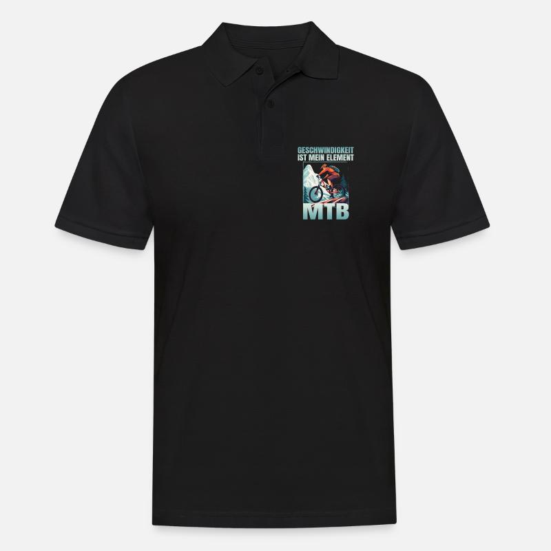 Geschwindigkeit ist mein Element - Männer Poloshirt - Schwarz