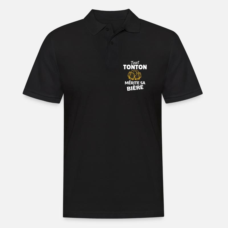 Jeder Onkel verdient sein Bier - Männer Poloshirt - Schwarz