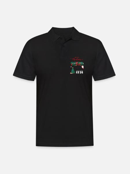 Merry Christmas - Men's Polo Shirt - black