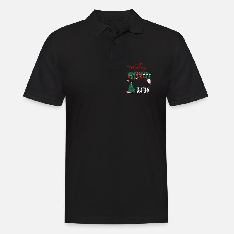 Glædelig jul - Herre poloshirt - sort