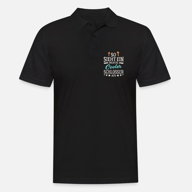 So sieht ein richtig cooler Schlosser aus - Männer Poloshirt - Schwarz