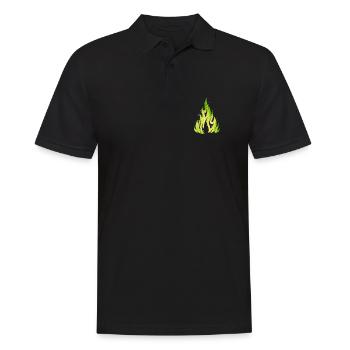 Verdant Flame Watercolor Fire - Men's Polo Shirt - black - Front - Kai (181cm)