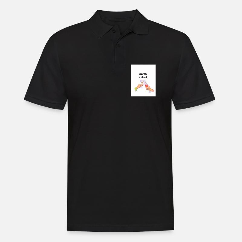 Spritz o clock  - Männer Poloshirt - Schwarz
