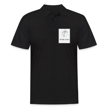 Humour Café 99% Caféine 1% Humain - Polo Homme - noir - Devant - Kai (181cm)