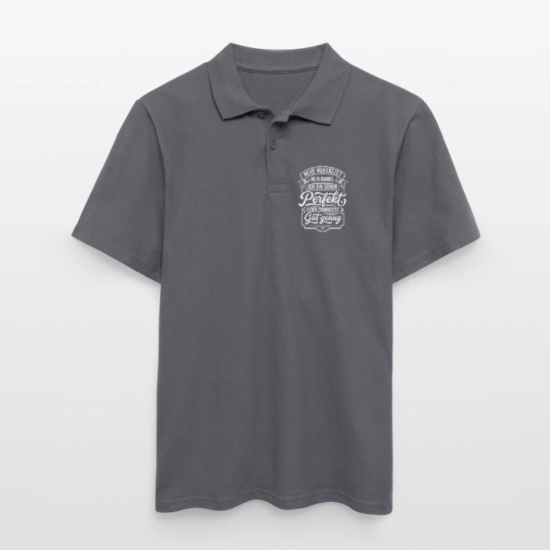 Perfekt oder gut genug Neujahrsscherz Männer Poloshirt