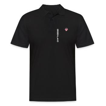 GRÖNLAND DÄNEMARK | SEIT 1814 - Männer Poloshirt - Schwarz - Vorne - Kai (181cm)