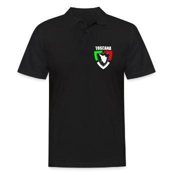 Souvenir toscane en t-shirt tricolore d’Italie - Polo Homme - noir - Devant - Kai (181cm)