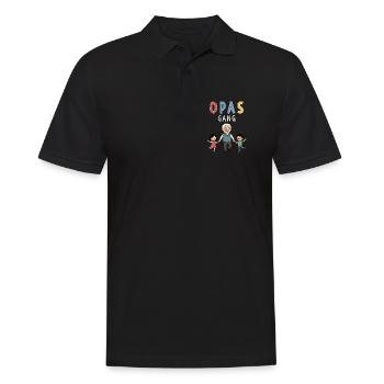 Grandpa's Gang – Best Grandpa with Grandchildren Design - Men's Polo Shirt - black - Front - Kai (181cm)