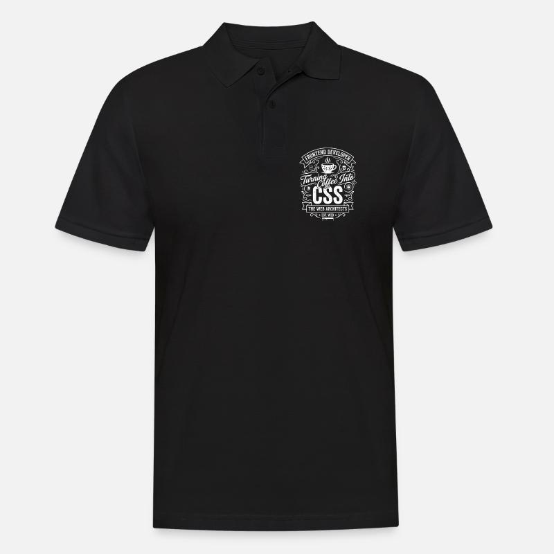 Frontend Coffee CSS Tee - Männer Poloshirt - Schwarz