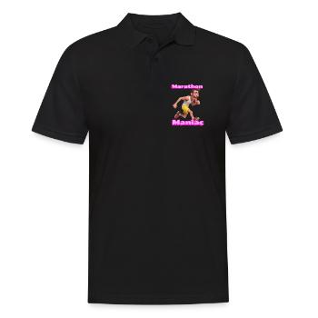 Marathon Maniac Coureur de dessins animés - Polo Homme - noir - Devant - Kai (181cm)