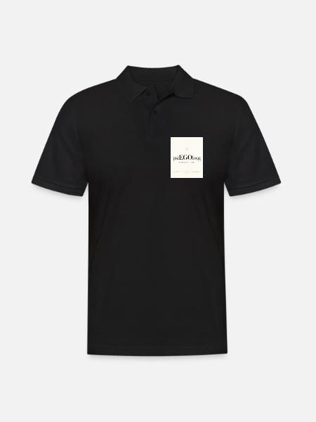 psiEGOloog – Psychologie & Ego-Humor - Männer Poloshirt - Schwarz