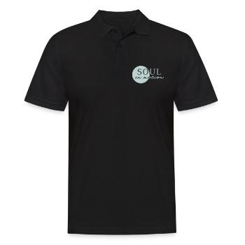 Soul in Motion baby-blue - Männer Poloshirt - Schwarz - Vorne - Kai (181cm)