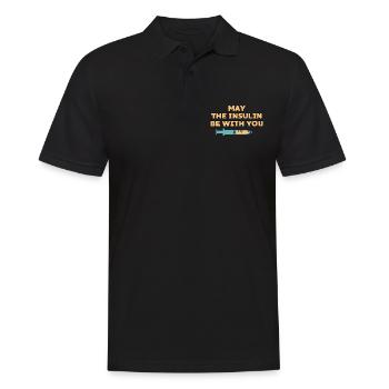 Diabetes May The Insulin Be With You - Men's Polo Shirt - black - Front - Kai (181cm)