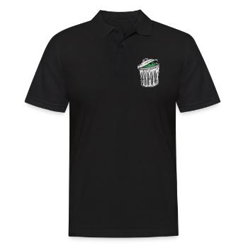 Cartoon Zeichentrick Müllmonster Kekse Lustig Idee - Männer Poloshirt - Schwarz - Vorne - Kai (181cm)