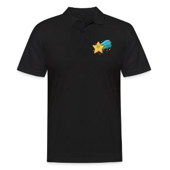 Star Sky Clouds Night Moon Sparkle Chilling idea - Men's Polo Shirt - black - Front - Kai (181cm)