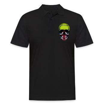 Tennis Skull British Flag Gift for Tennis Fans - Polo Homme - noir - Devant - Kai (181cm)