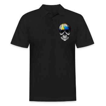 Funny Halloween Volleyball Skull Pumpkin Costume F - Polo Homme - noir - Devant - Kai (181cm)