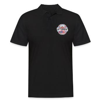 Enterprise USA United States Flag Travel Souvenir - Men's Polo Shirt - black - Front - Kai (181cm)