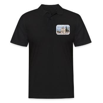 Marrakech Morocco Watercolor Sketch Illustration - Men's Polo Shirt - black - Front - Kai (181cm)