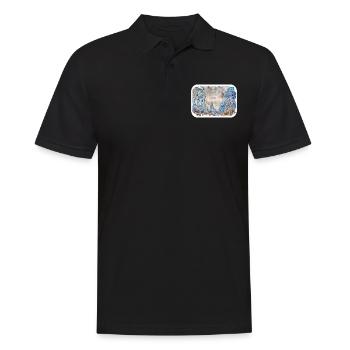 Madrid Spanien Aquarell Skizze Gezeichnetes Gemälde - Männer Poloshirt - Schwarz - Vorne - Kai (181cm)